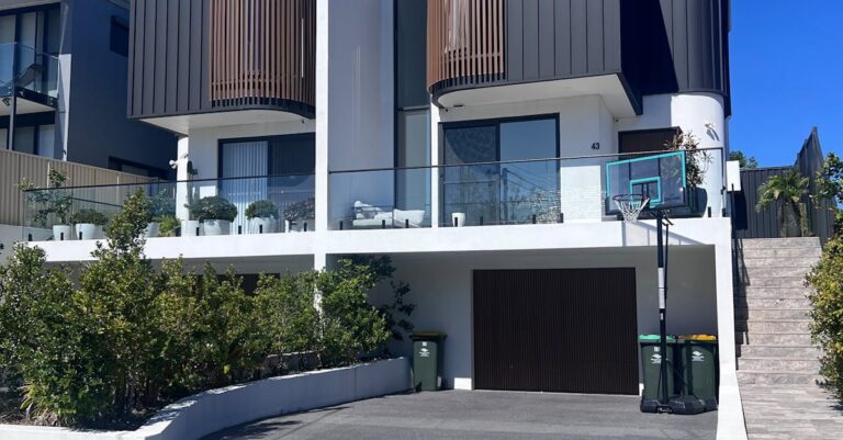 Home A contemporary house in Sydney featuring unique architectural design and modern amenities.